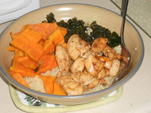 Lemon-Soy-Sesame Chicken & Kale