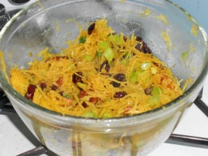 Spaghetti Squash with Craisins and Pecans